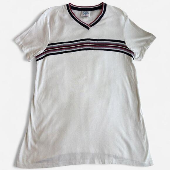 Planet Motherhood Tops - PLANET MOTHERHOOD Women Large White T-Shirt Striped Casual